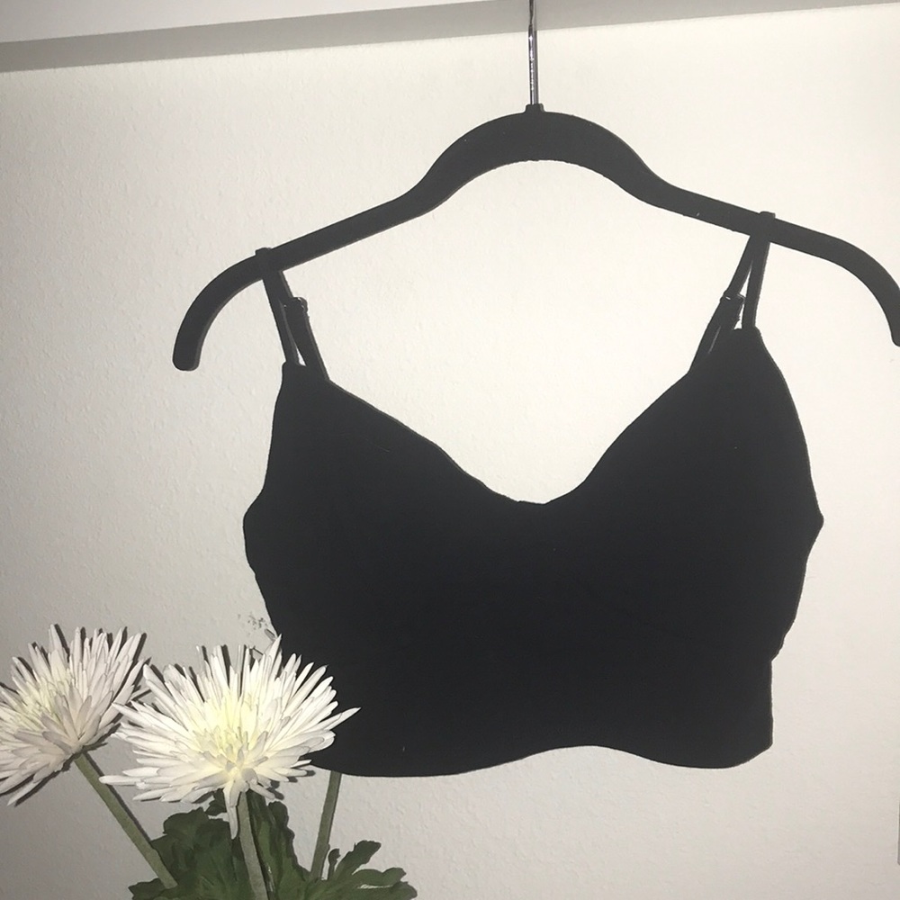 wild fable Black Basic Cropped Top